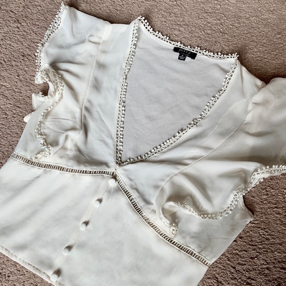 Lace Embroidered Ruffle Top - Picture 10 of 10